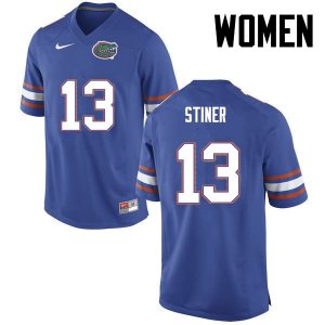 Women's Florida Gators #13 Donovan Stiner NCAA Nike Blue Authentic Stitched College Football Jersey RIU5762PZ